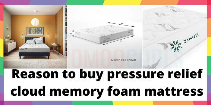 pressure relief memory foam cloud queen mattress review